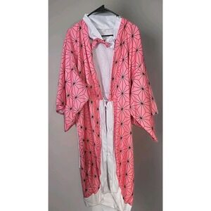 Demon Slayer Medium Nezuko Kamado Light Pink Kimono a hemp leaf pattern Anime XL